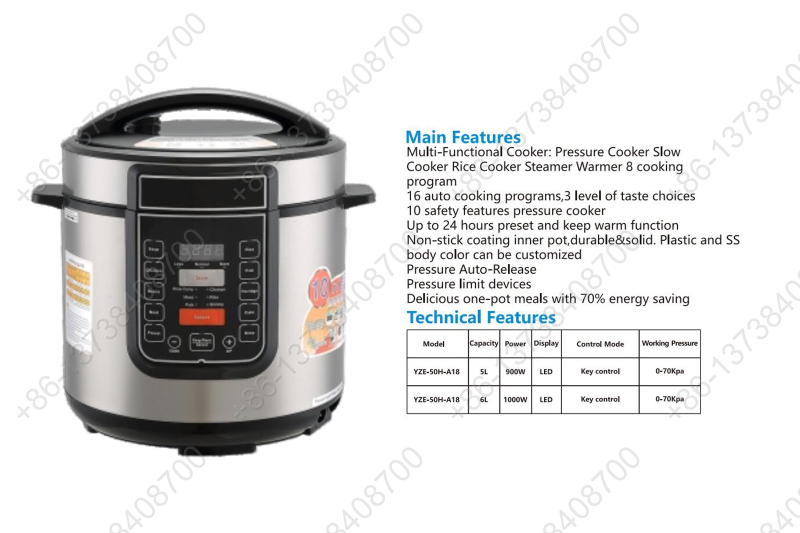 Electric Pressure Cooker Large LCD Screen Pressure Cooker Multi Functional Pressure Cooker Touch Control Pressure Cooker Timer Pressure Cooker Commercial Electric Pressure Cooker