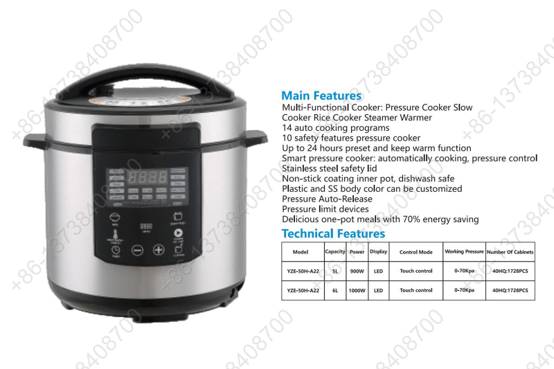 Electric Pressure Cooker Large LCD Screen Pressure Cooker Multi Functional Pressure Cooker Touch Control Pressure Cooker Timer Pressure Cooker Commercial Electric Pressure Cooker