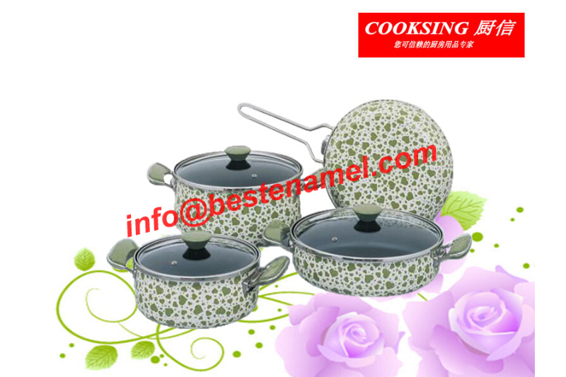 BK-809 Enamel Non-Stick Cookware｜Non-Stick Pot｜Enamel Pot｜Enamel Cookware Set｜Enamel Casserole Set｜Enamelware