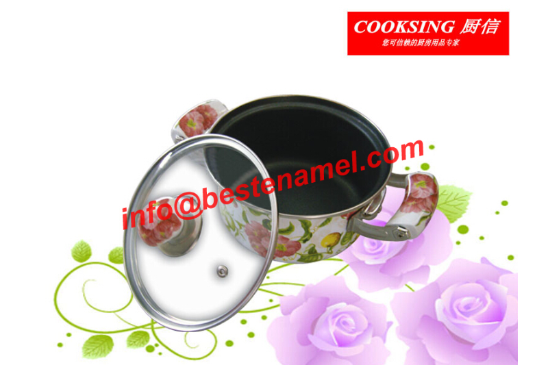 BK-909 Enamel Non-Stick Cookware｜Non-Stick Pot｜Enamel Pot｜Enamel Cookware Set｜Enamel Casserole Set｜Enamelware