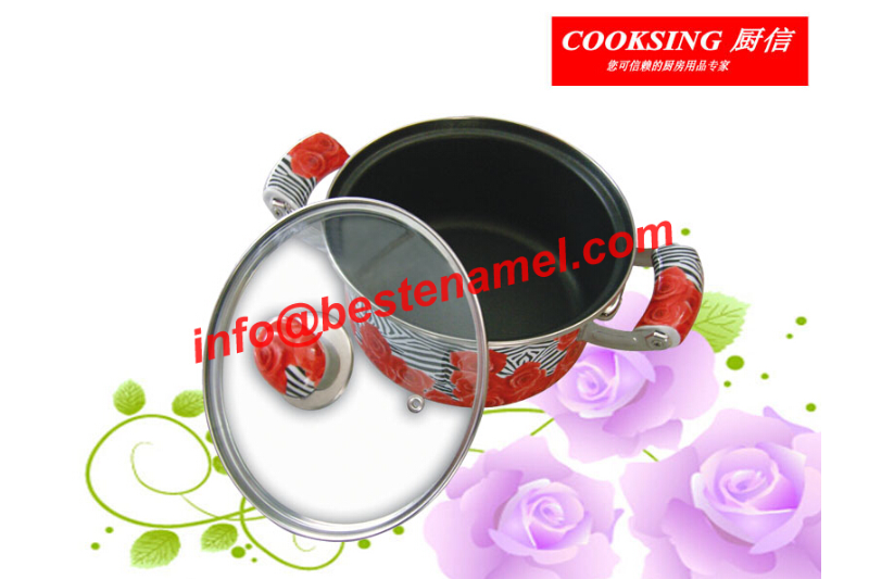 BK-909 Enamel Non-Stick Cookware｜Non-Stick Pot｜Enamel Pot｜Enamel Cookware Set｜Enamel Casserole Set｜Enamelware