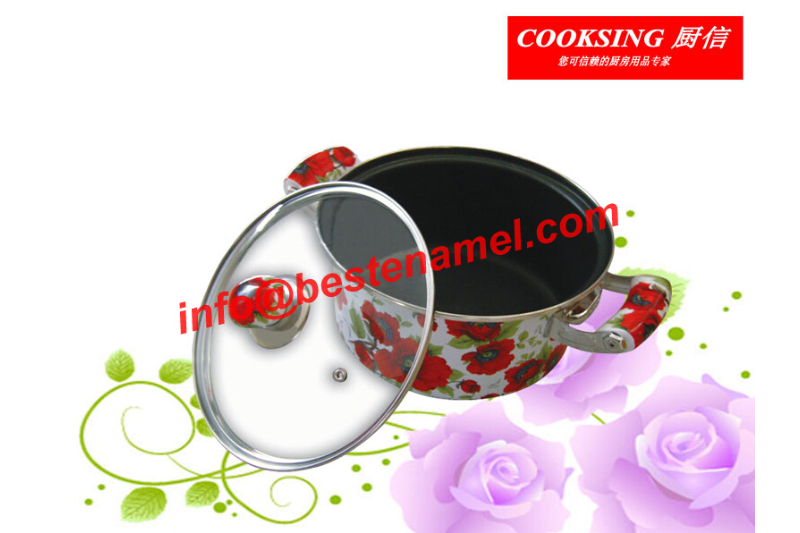 BK-909 Enamel Non-Stick Cookware｜Non-Stick Pot｜Enamel Pot｜Enamel Cookware Set｜Enamel Casserole Set｜Enamelware