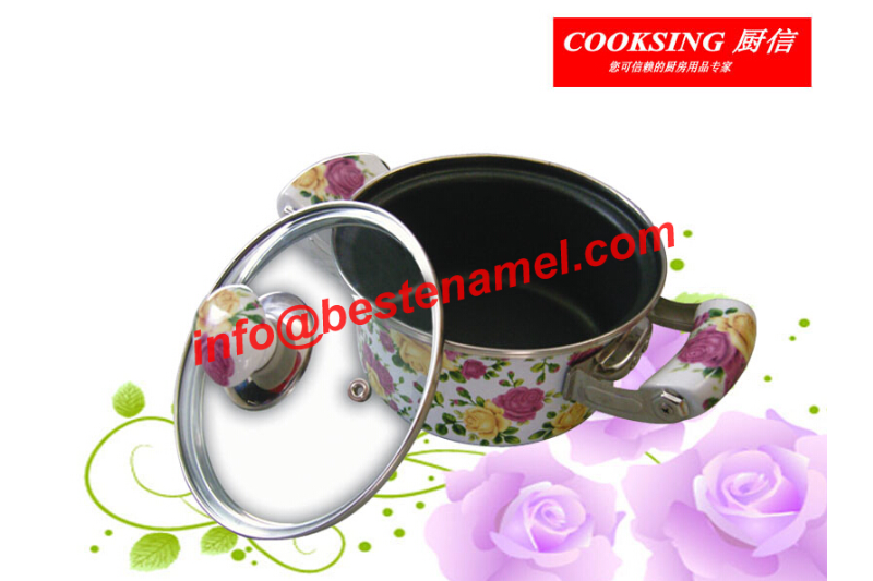 BK-909 Enamel Non-Stick Cookware｜Non-Stick Pot｜Enamel Pot｜Enamel Cookware Set｜Enamel Casserole Set｜Enamelware