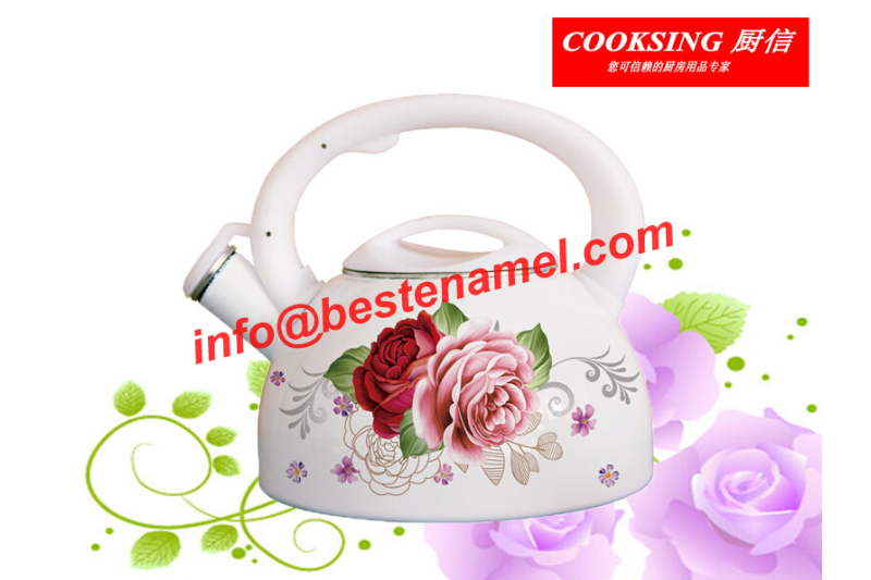 BK-8028 Enamel Whistle Kettle｜Whistle Kettle｜Kettle｜Teapot Kettle Set｜Enamel Kettle Set｜Enamel Teapot Set