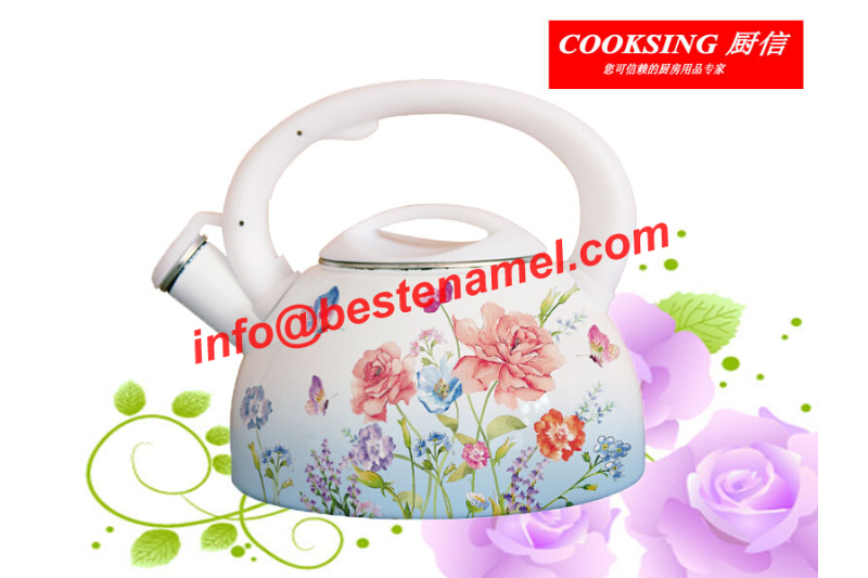 BK-8028 Enamel Whistle Kettle｜Whistle Kettle｜Kettle｜Teapot Kettle Set｜Enamel Kettle Set｜Enamel Teapot Set