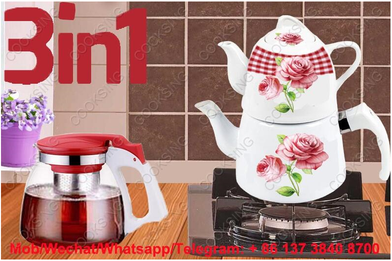 BK-607WFG  3 In 1 Kettle Set