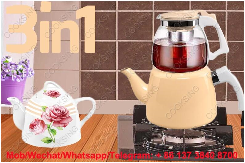 BK-607NGP  3 In 1 Kettle Set