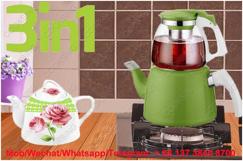 BK-607NGP  3 In 1 Kettle Set