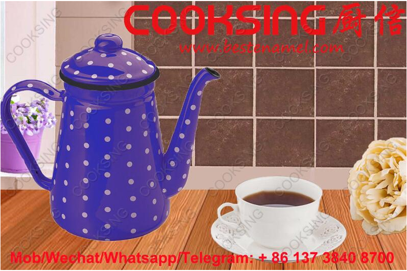 0.9L/1.2L/1.5L Enamel Coffee Pot