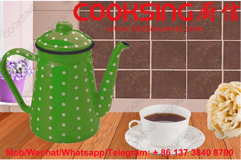 0.9L/1.2L/1.5L Enamel Coffee Pot