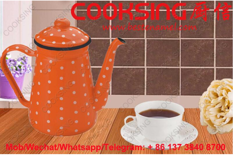 0.9L/1.2L/1.5L Enamel Coffee Pot