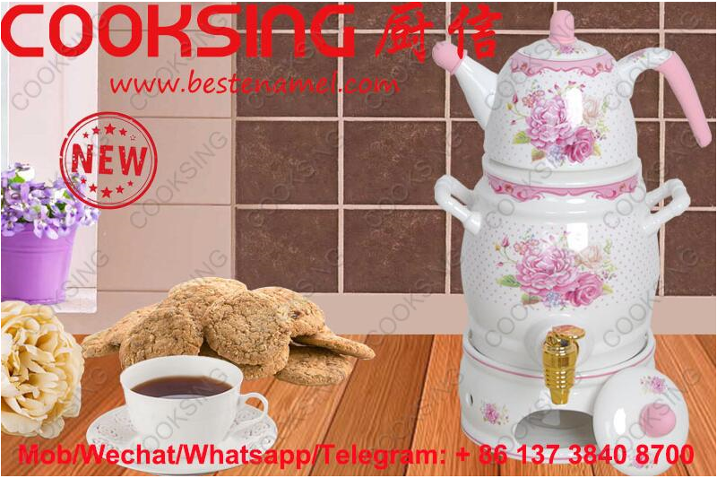 0.75L Porcelain Teapot +3.0L Porcelain Samovar