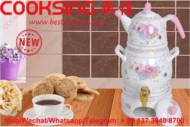 0.75L Porcelain Teapot +3.0L Porcelain Samovar