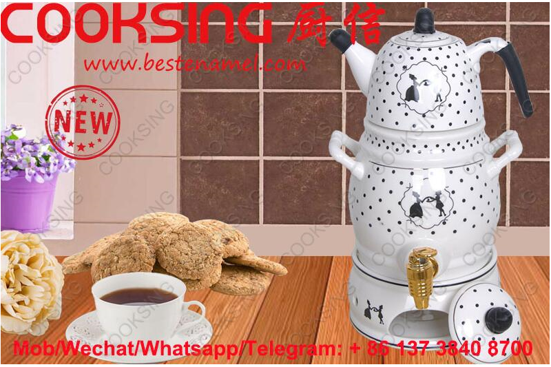 0.75L Porcelain Teapot +3.0L Porcelain Samovar