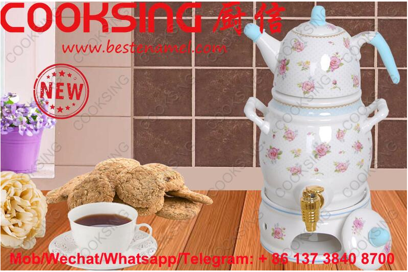 0.75L Porcelain Teapot +3.0L Porcelain Samovar