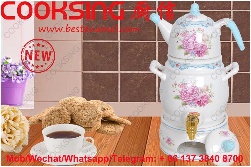 0.75L Porcelain Teapot +3.0L Porcelain Samovar