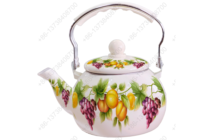 2.5L Enamel Kettle / Enamel Teapot / Enameled Watermelon Kettle With Decals