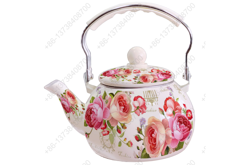 2.5L Enamel Kettle / Enamel Teapot / Enameled Watermelon Kettle With Decals