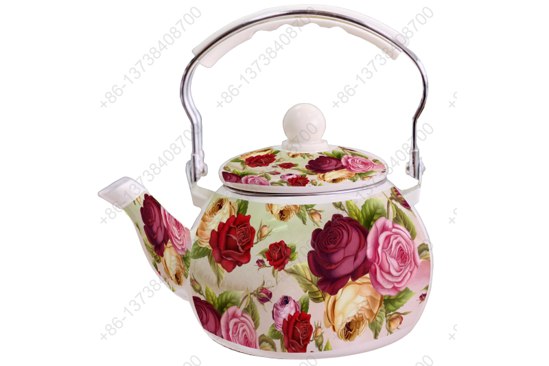 2.5L Enamel Kettle / Enamel Teapot / Enameled Watermelon Kettle With Decals