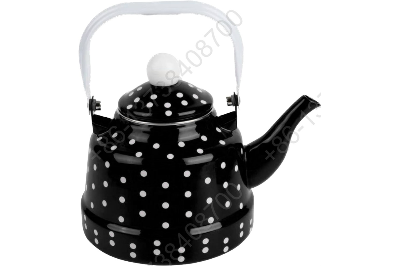 1.1L/1.7L/2.5L/3.3L/4.2L Colorful Enamel Kettle With Metal Handle And Dot Decals