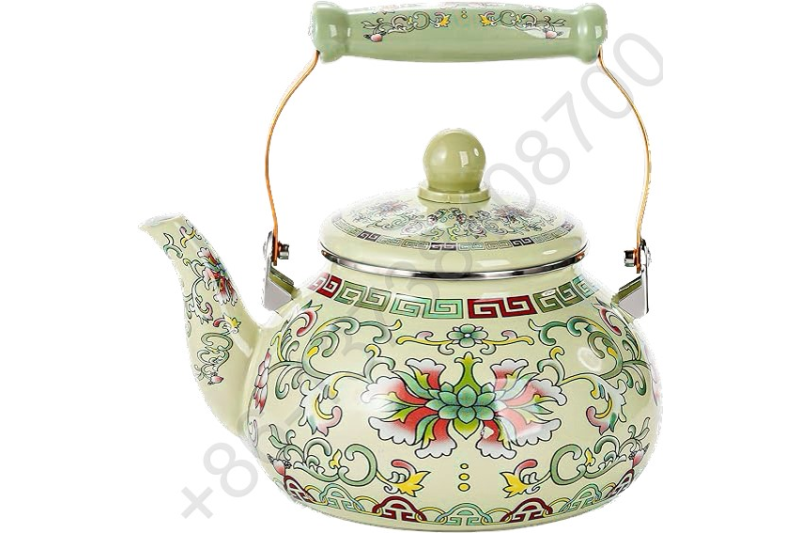 2.5L Arabic Colorfull Enamel Kettle / Enamel Teapot With Colorful Handle And Knobs