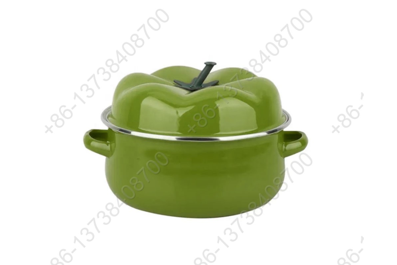 16/18/20/22/24CM Sweet Cute Colorful Enamel Tomato Style Casserole Pot Cookware Set Enamel Cooking Pot