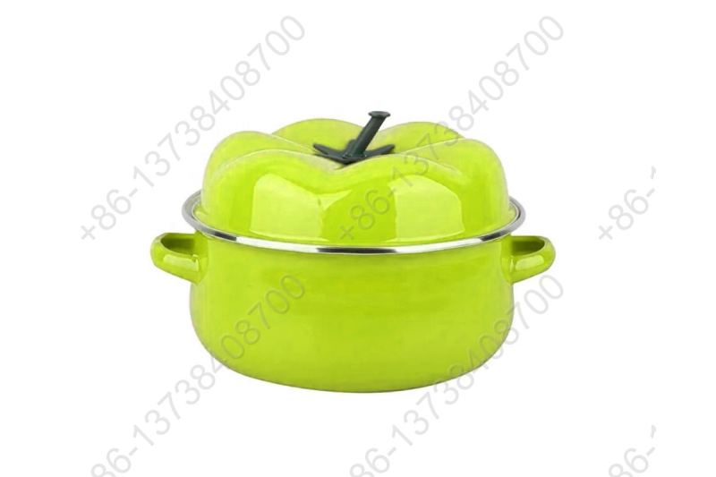 16/18/20/22/24CM Sweet Cute Colorful Enamel Tomato Style Casserole Pot Cookware Set Enamel Cooking Pot