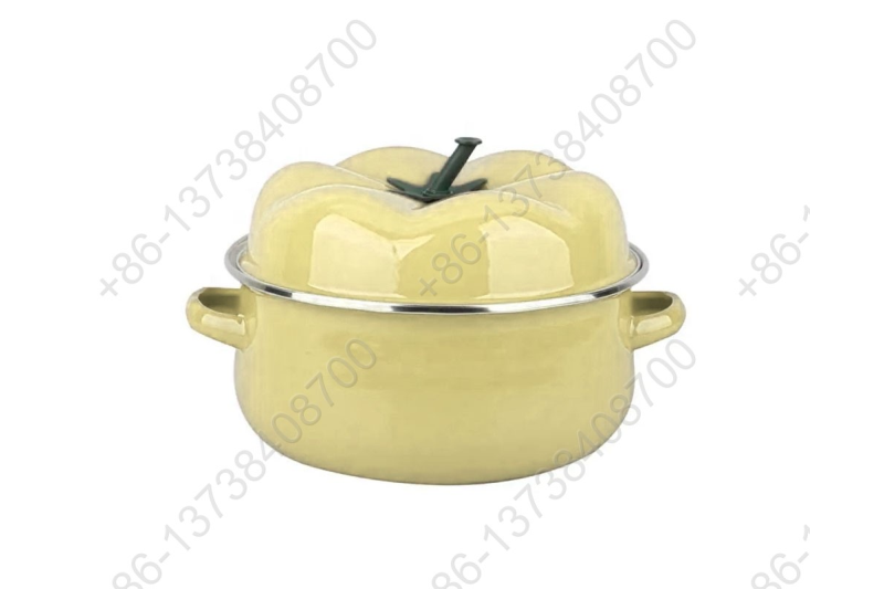 16/18/20/22/24CM Sweet Cute Colorful Enamel Tomato Style Casserole Pot Cookware Set Enamel Cooking Pot