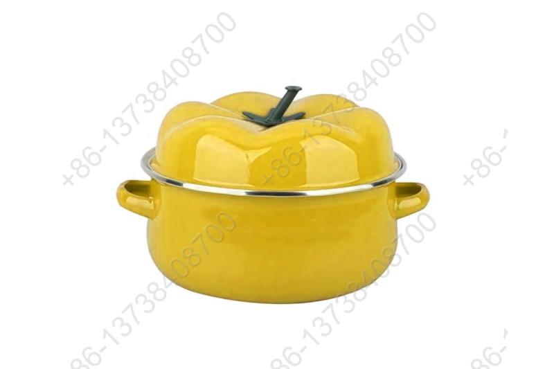 16/18/20/22/24CM Sweet Cute Colorful Enamel Tomato Style Casserole Pot Cookware Set Enamel Cooking Pot