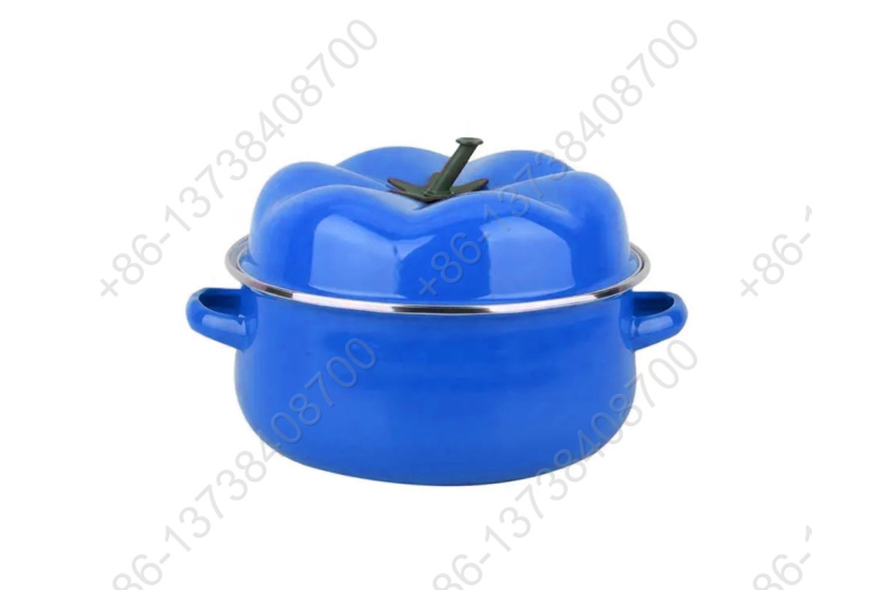 16/18/20/22/24CM Sweet Cute Colorful Enamel Tomato Style Casserole Pot Cookware Set Enamel Cooking Pot