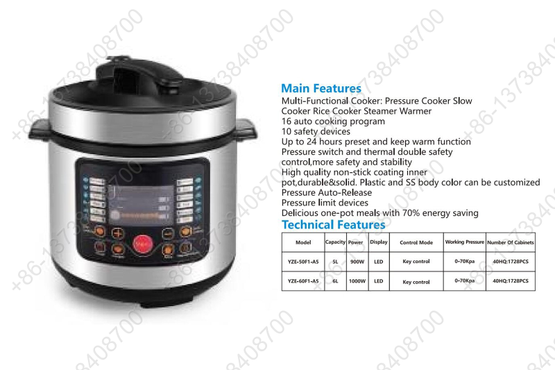 Electric Pressure Cooker Large LCD Screen Pressure Cooker Multi Functional Pressure Cooker Touch Control Pressure Cooker Timer Pressure Cooker Commercial Electric Pressure Cooker