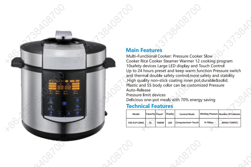 Electric Pressure Cooker Large LCD Screen Pressure Cooker Multi Functional Pressure Cooker Touch Control Pressure Cooker Timer Pressure Cooker Commercial Electric Pressure Cooker