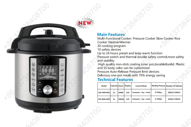 Electric Pressure Cooker Large LCD Screen Pressure Cooker Multi Functional Pressure Cooker Touch Control Pressure Cooker Timer Pressure Cooker Commercial Electric Pressure Cooker