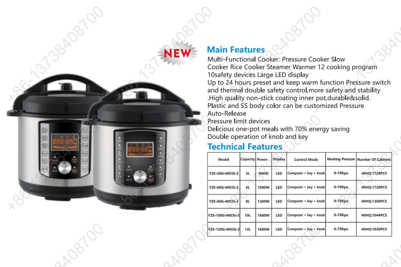 Electric Pressure Cooker Large LCD Screen Pressure Cooker Multi Functional Pressure Cooker Touch Control Pressure Cooker Timer Pressure Cooker Commercial Electric Pressure Cooker