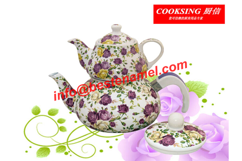 BK-007 Porcelain Enamel Teapot｜Teapot Kettle Set