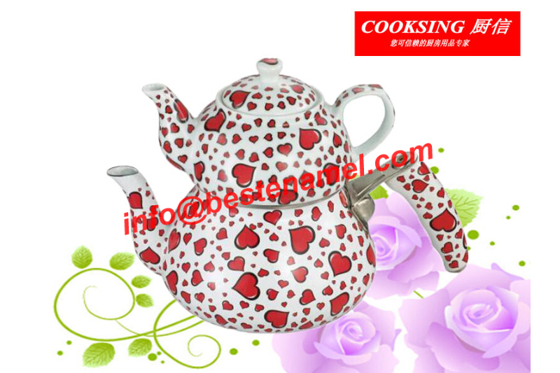 BK-107 Porcelain Enamel Teapot｜Teapot Kettle Set