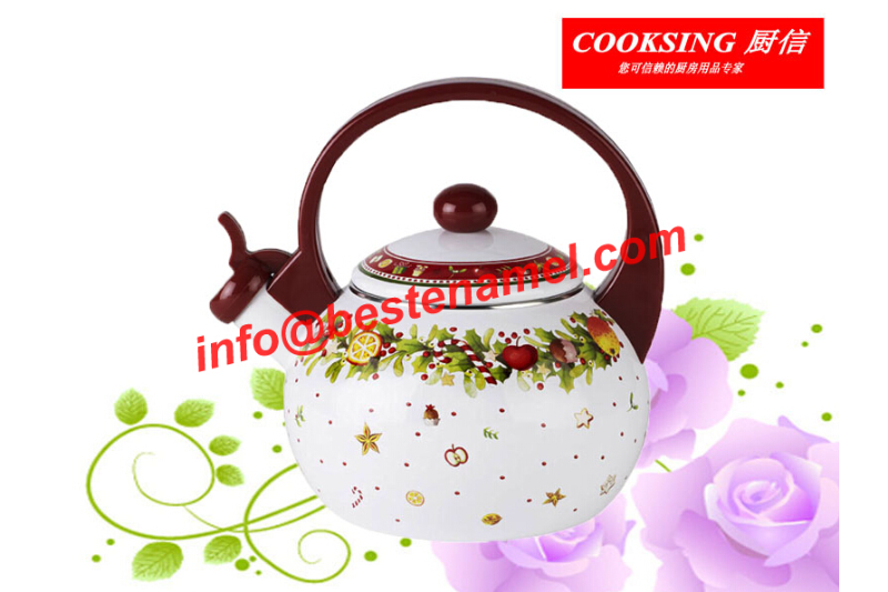 BK-8023 Enamel Whistle Kettle｜Whistle Kettle｜Kettle｜Teapot Kettle Set｜Enamel Kettle Set｜Enamel Teapot Set