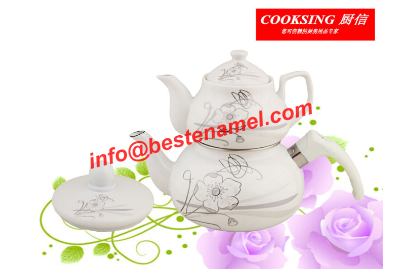 BK-507 Porcelain Enamel Teapot｜Teapot Kettle Set｜Porcelain Enamel Kettle｜Teapot Kettle Set｜Enamel Kettle Set｜Enamel Kettle