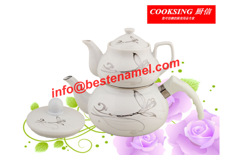 BK-507 Porcelain Enamel Teapot｜Teapot Kettle Set｜Porcelain Enamel Kettle｜Teapot Kettle Set｜Enamel Kettle Set｜Enamel Kettle