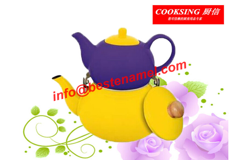 BK-807D Porcelain Enamel Teapot｜Teapot Kettle Set｜Porcelain Enamel Kettle｜Teapot Kettle Set｜Enamel Kettle Set｜Enamel Kettle