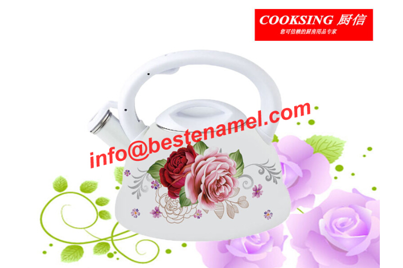 BK-8030 Enamel Whistle Kettle｜Whistle Kettle｜Kettle｜Teapot Kettle Set｜Enamel Kettle Set｜Enamel Teapot Set