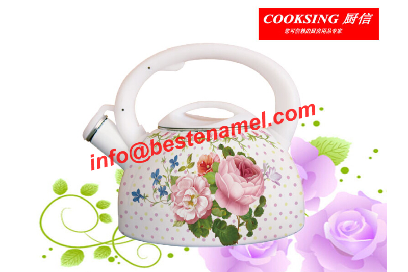 BK-8028 Enamel Whistle Kettle｜Whistle Kettle｜Kettle｜Teapot Kettle Set｜Enamel Kettle Set｜Enamel Teapot Set