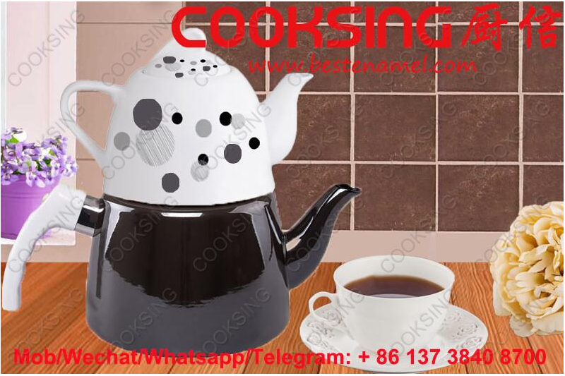 BK-607D Porcelain Enamel Teapot Kettle