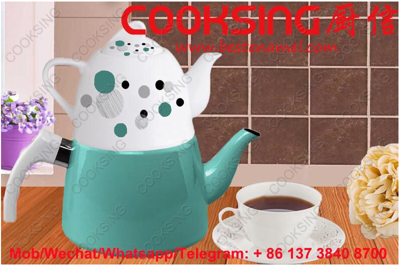 BK-607D Porcelain Enamel Teapot Kettle