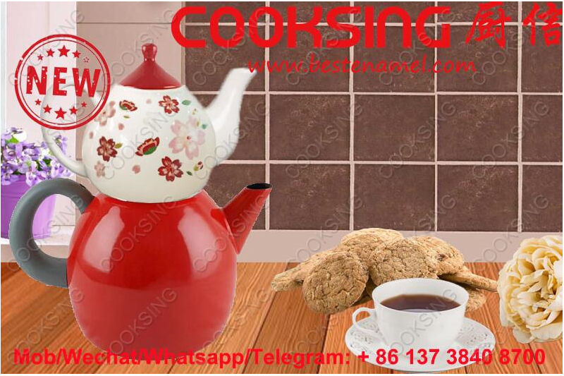 BK-3207DE Porcelain Enamel Teapot Kettle