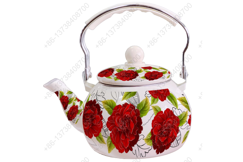 2.5L Enamel Kettle / Enamel Teapot / Enameled Watermelon Kettle With Decals