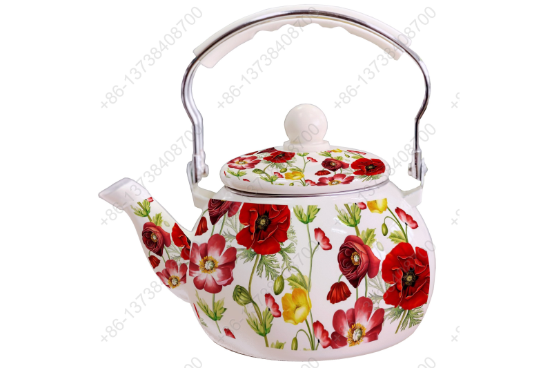 2.5L Enamel Kettle / Enamel Teapot / Enameled Watermelon Kettle With Decals