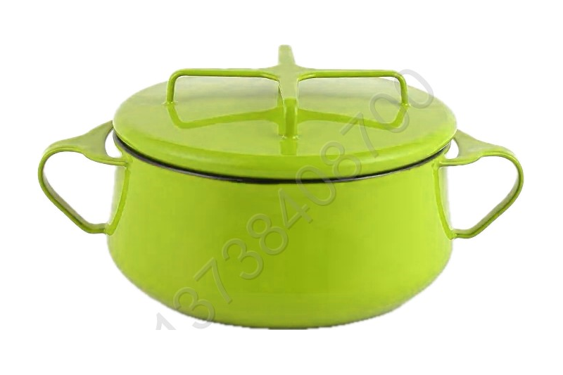 20cm/24cm European Style Colorful Enamel Coated Cookware Pot With Enamel Cover And Enamel Handles