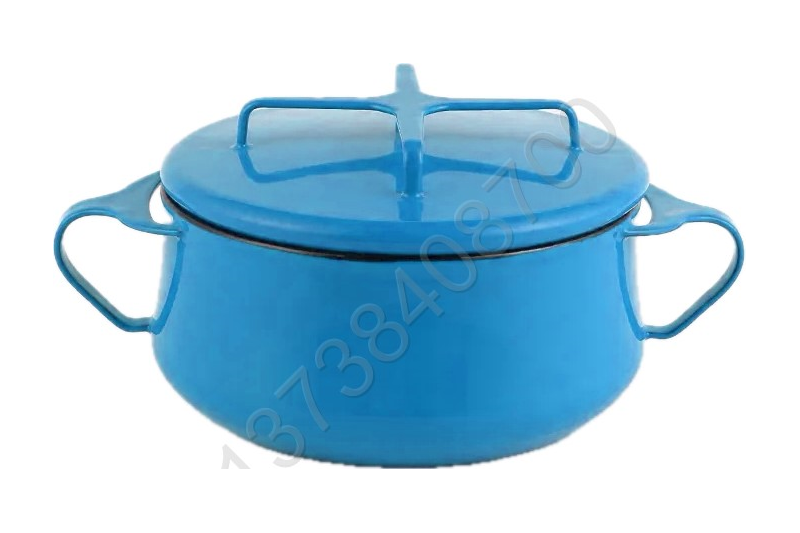 20cm/24cm European Style Colorful Enamel Coated Cookware Pot With Enamel Cover And Enamel Handles