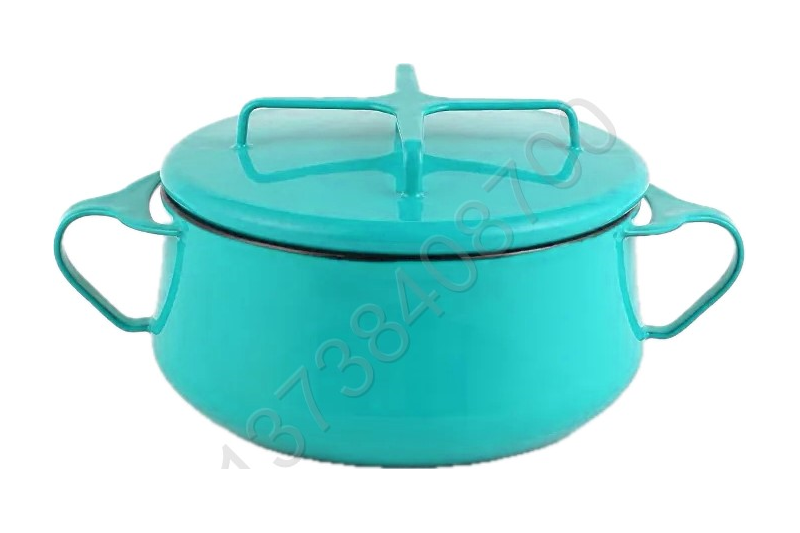 20cm/24cm European Style Colorful Enamel Coated Cookware Pot With Enamel Cover And Enamel Handles